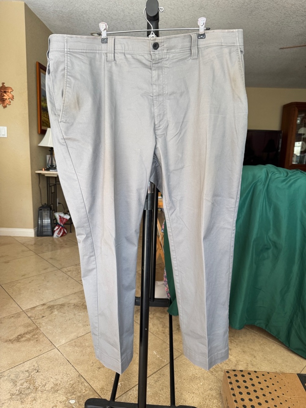 Men's Light Gray Chinos - Classic Straight Fit